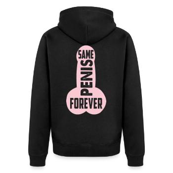 Wedding wife penis funny gift JGA - Unisex Premium Organic Zip Hoodie - black - Back - Nico (187cm)