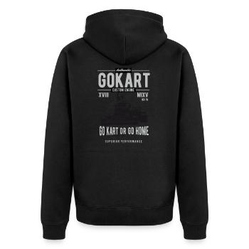 Go Kart - Unisex Premium Organic Zip Hoodie - black - Back - Nico (187cm)