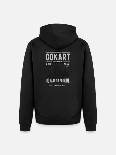 Gokart - Unisex Premium Bio Zip Hoodie - Schwarz