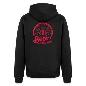 buveur de bière certifié par l'état - Veste à capuche bio Premium Unisexe - noir - Dos - Nico (187cm)