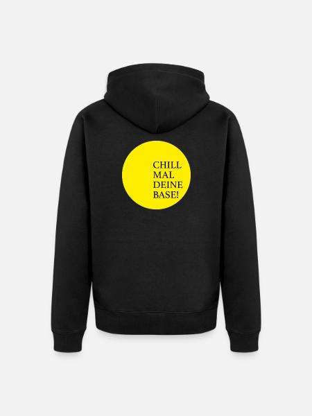 Chill your base - Unisex Premium Organic Zip Hoodie - black