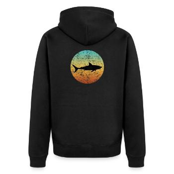 SHARK - Veste à capuche bio Premium Unisexe - noir - Dos - Nico (187cm)