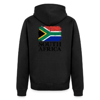Afrique du Sud - Veste à capuche bio Premium Unisexe - noir - Dos - Nico (187cm)