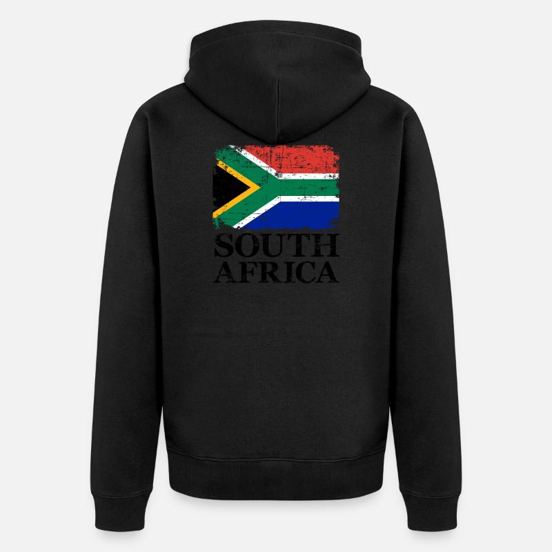 Südafrika - Unisex Premium Bio Zip Hoodie - Schwarz