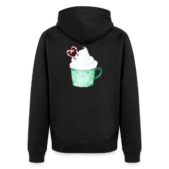 Tasse de tasse de cacao - Veste à capuche bio Premium Unisexe - noir - Dos - Nico (187cm)