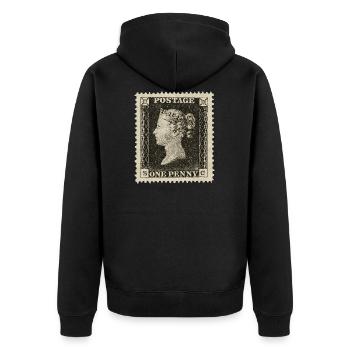 Penny Black image - Unisex Premium Bio Zip Hoodie - Schwarz - Hinten - Nico (187cm)