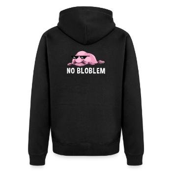 No Bloblem Blobfisch Drôle de poissons d'eau profonde - Veste à capuche bio Premium Unisexe - noir - Dos - Nico (187cm)