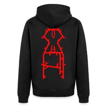 Kart frame kart racing kart go-kart in red - Unisex Premium Organic Zip Hoodie - black - Back - Nico (187cm)