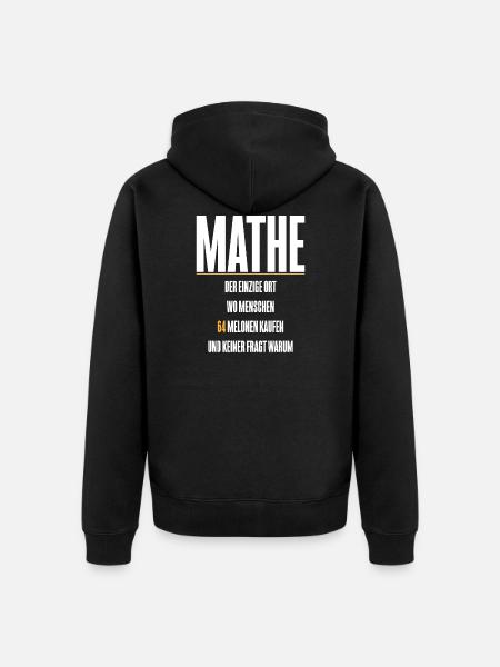 MATHE - Unisex Premium Bio Zip Hoodie - Schwarz