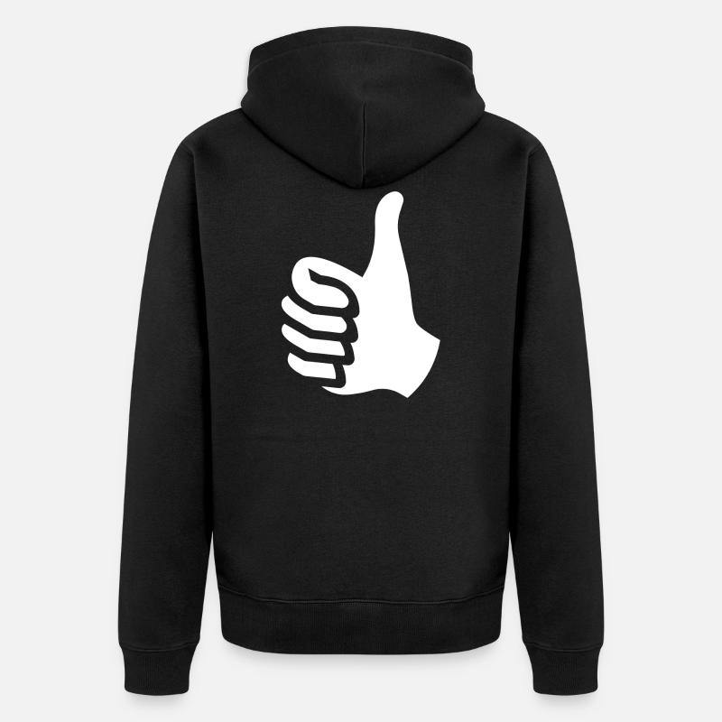 Pouces vers le haut - Veste à capuche bio Premium Unisexe - noir