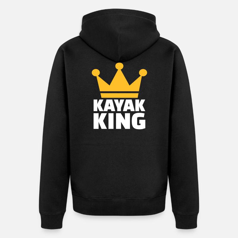 Kajak - Unisex Premium Bio Zip Hoodie - Schwarz