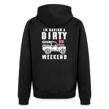 Je passe un sale week-end - Veste à capuche bio Premium Unisexe - noir - Dos - Nico (187cm)