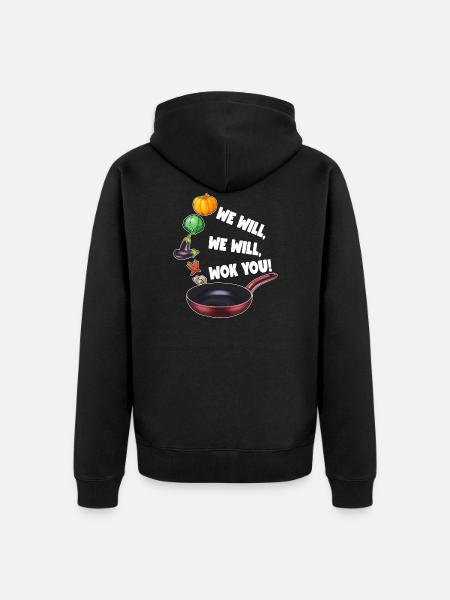 WE WILL WOK YOU - Unisex Premium Bio Zip Hoodie - Schwarz