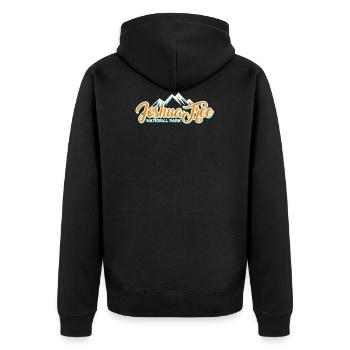 Joshua Tree National Park Retro Vintage - Unisex Premium Organic Zip Hoodie - black - Back - Nico (187cm)
