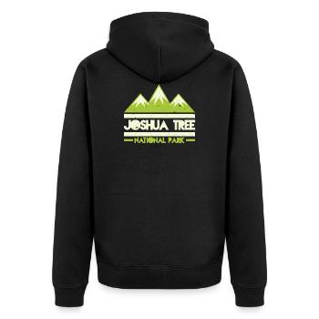 Joshua Tree National Park Retro Vintage - Unisex Premium Organic Zip Hoodie - black - Back - Nico (187cm)