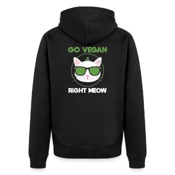 Go Vegan Go Right - Veste à capuche bio Premium Unisexe - noir - Dos - Nico (187cm)