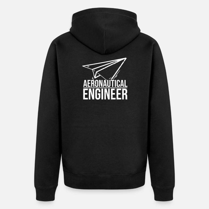 Aeronautical Engineer Paper Airplane - Veste à capuche bio Premium Unisexe - noir