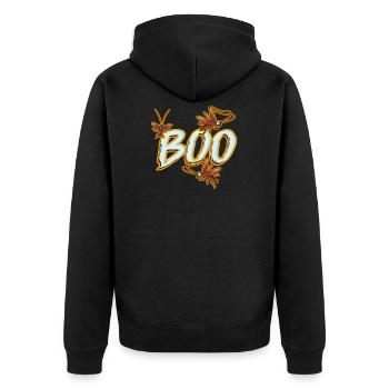 BOO - Flying Cockroach Funny - Halloween Costume - Unisex Premium Bio Zip Hoodie - Schwarz - Hinten - Nico (187cm)