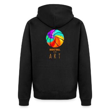 Basket - This is an Art - Court Varsity Art - Veste à capuche bio Premium Unisexe - noir - Dos - Nico (187cm)