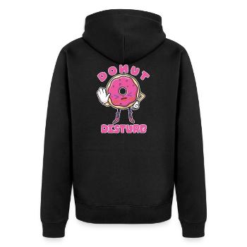 Funny Donut Disturb - Candy And Sweets Lover - - Veste à capuche bio Premium Unisexe - noir - Dos - Nico (187cm)