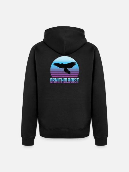 Retro - Ornithologist - Vintage - Photographer - Unisex Premium Bio Zip Hoodie - Schwarz