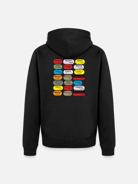 anaesthesie tags - Premium økologisk unisex-hættejakke - sort
