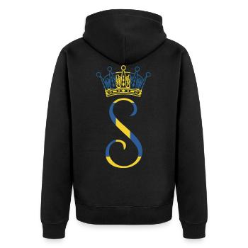 Sweden Sverige Norden Skandinavia Viking Graffitti - Unisex Premium Organic Zip Hoodie - black - Back - Nico (187cm)