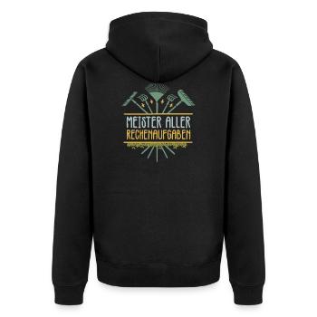 Gärtner Hobbygärtner - Meister Aller - Unisex Premium Bio Zip Hoodie - Schwarz - Hinten - Nico (187cm)