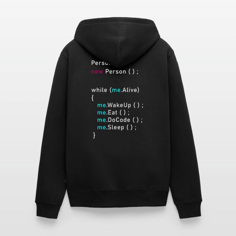Personne moi = nouvelle personne (); Code de programmation Java Veste à capuche bio Premium Unisexe