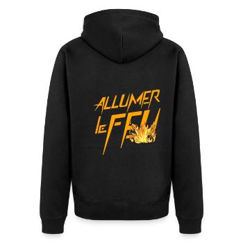 Allumer le feu - Veste à capuche bio Premium Unisexe - noir - Dos - Nico (187cm)