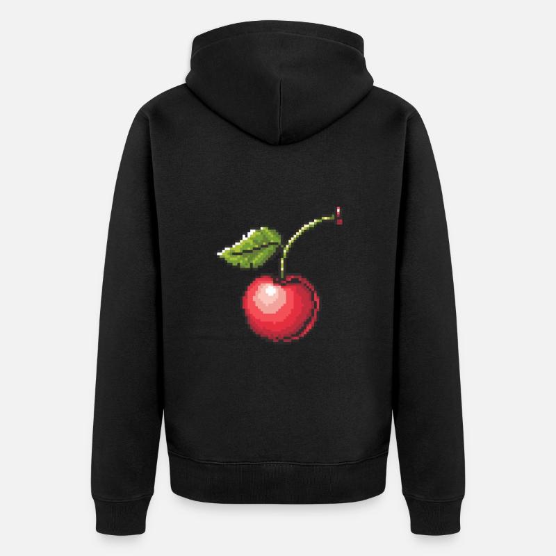 Joueur de Cherry Pixel - Veste à capuche bio Premium Unisexe - noir