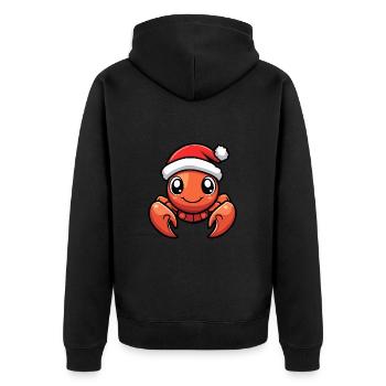 Crabe homard Noël Noël - Veste à capuche bio Premium Unisexe - noir - Dos - Nico (187cm)