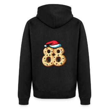 88 Nombre Noël - Veste à capuche bio Premium Unisexe - noir - Dos - Nico (187cm)