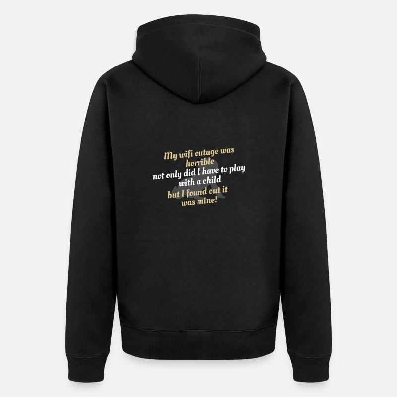 Papa Wifi - Veste à capuche bio Premium Unisexe - noir