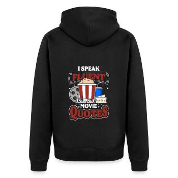 Écran cinéphile Personnel Hollywood - Veste à capuche bio Premium Unisexe - noir - Dos - Nico (187cm)