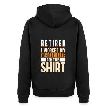 Pension de retraite Retraite - Veste à capuche bio Premium Unisexe - noir - Dos - Nico (187cm)