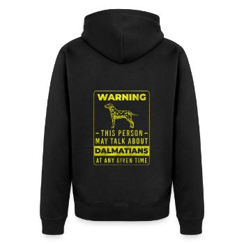 Dog breeds paw points animal love - Unisex Premium Organic Zip Hoodie - black - Back - Nico (187cm)