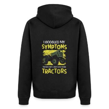 Tracteurs agricoles - Veste à capuche bio Premium Unisexe - noir - Dos - Nico (187cm)