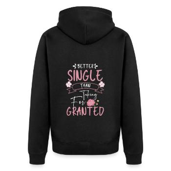 Solo Relation Bachelorette Liberté - Veste à capuche bio Premium Unisexe - noir - Dos - Nico (187cm)