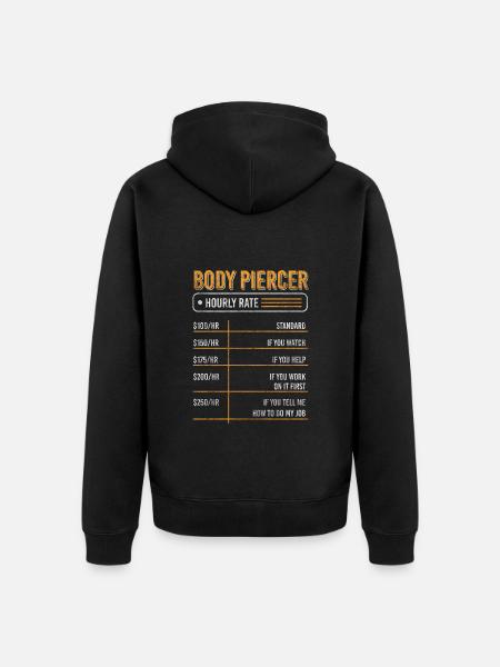 Piercing needle - Unisex Premium Organic Zip Hoodie - black