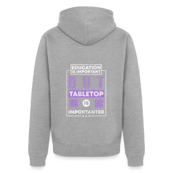 Jeux Jeu Joueur de plateau - Veste à capuche bio Premium Unisexe - gris chiné - Dos - Nico (187cm)