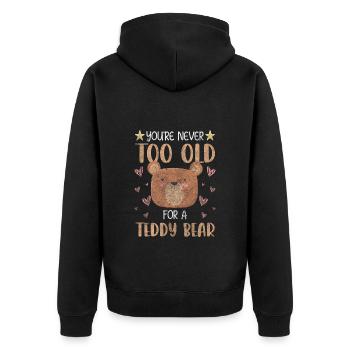 Peluche mignon - Veste à capuche bio Premium Unisexe - noir - Dos - Nico (187cm)