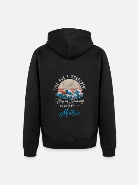 Clock Life Art - Unisex Premium Organic Zip Hoodie - black