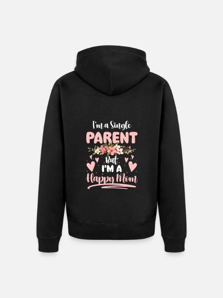 Parent Single - Unisex Premium Organic Zip Hoodie - black