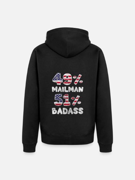 Post Kurier Briefzusteller - Unisex Premium Bio Zip Hoodie - Schwarz