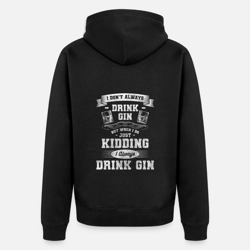Alcool Drunkard Arôme Crash - Veste à capuche bio Premium Unisexe - noir