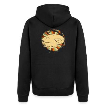 cheese - Unisex Premium Organic Zip Hoodie - black - Back - Nico (187cm)