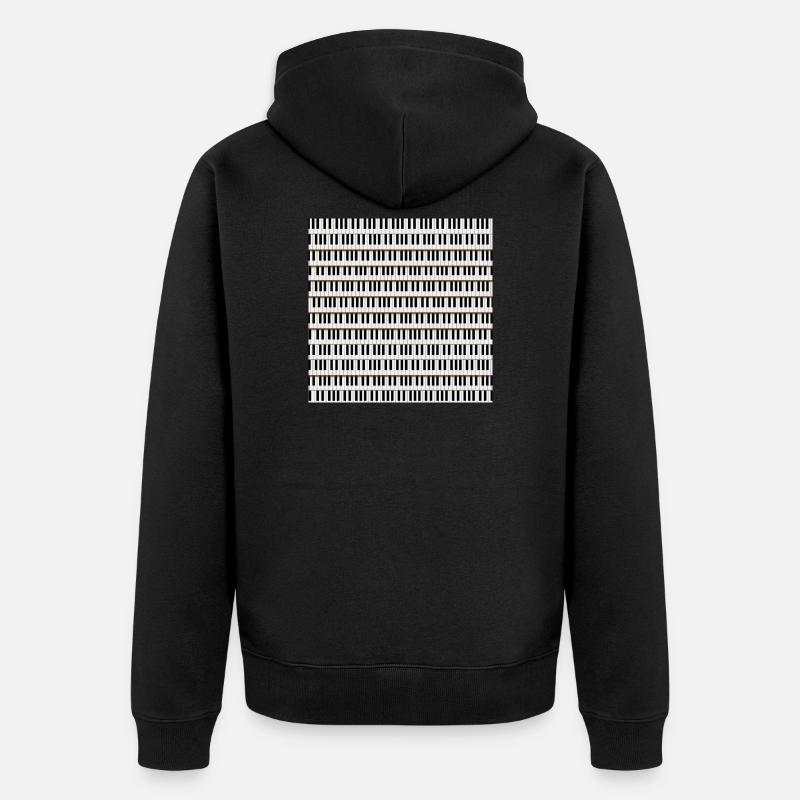 Clavier de piano - Veste à capuche bio Premium Unisexe - noir