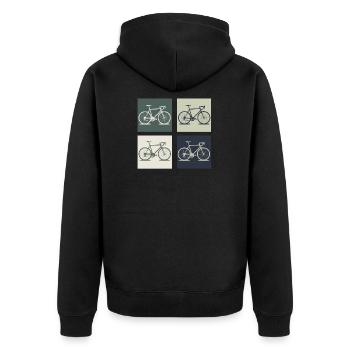vélo - Veste à capuche bio Premium Unisexe - noir - Dos - Nico (187cm)