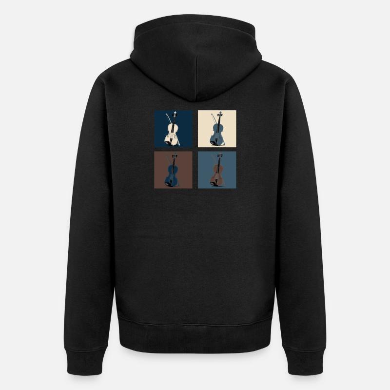 Violoncelle - Veste à capuche bio Premium Unisexe - noir